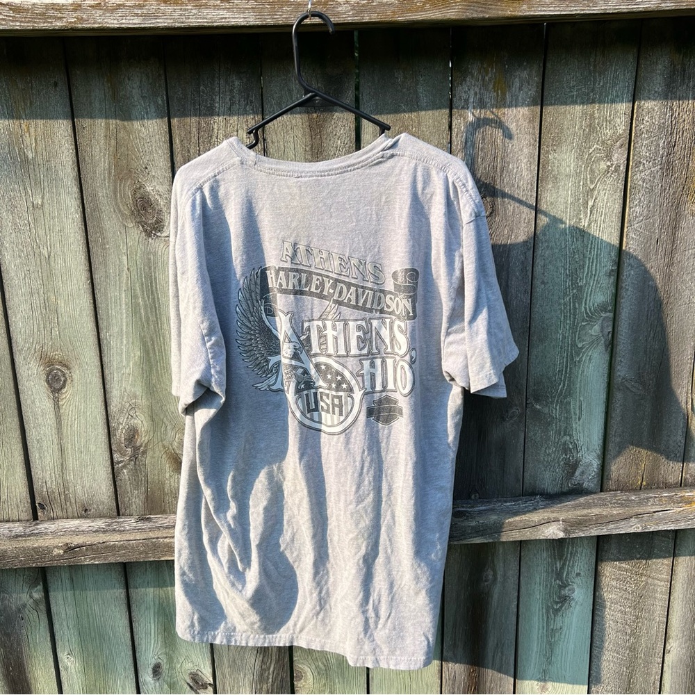 Harley-Davidson Athens OH Dealer Tee Men’s XL Vintage Biker Graphic Shirt